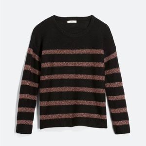 TK Marielle Metallic Contrast Stripe Pullover Sweater- XS (fits like Small)